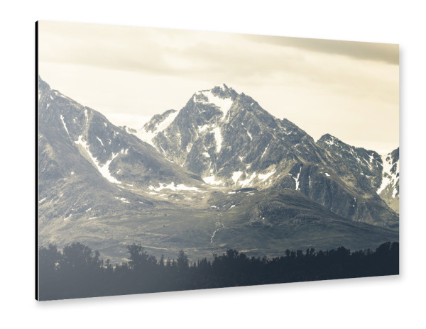 Alu-Dibond "Vintage Mountain" 30x20 cm artboxONE