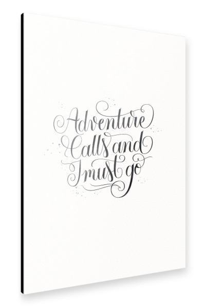 Alu-Dibond "Adventure calls" 30x20 cm artboxONE