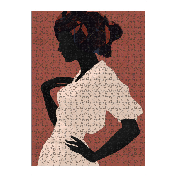 Puzzle Ravensburger "SHE Woman A" artboxONE - Abstrakt,Menschen - Flat,Woman,Female,Frau,Boho,Silhouette - Bild flat