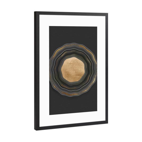 Poster mit Rahmen Schwarz (Metallic) "Spark Marble" artboxONE - Abstrakt,Geometrie