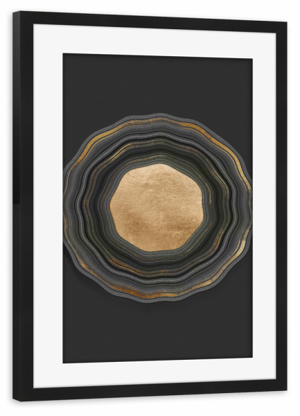 Poster mit Rahmen schwarz "Spark Marble" artboxONE - Abstrakt,Geometrie