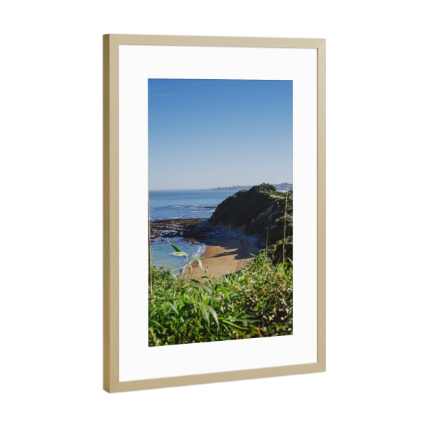 Poster mit Rahmen Gold "Lafitenia Beach" artboxONE - Natur - Bucht,Strand,Traumstrand,Lafitenia,Sommer,Sommergefühl,Sommerzeit,Beach,Natur,Nature