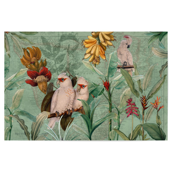 Poster "Antique Parrot Tropical Jungle" artboxONE - Natur,Floral,Tiere