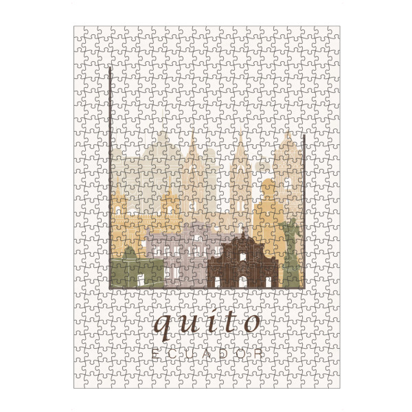 artboxONE Puzzle "Quito skyline rustic" artboxONE - Städte,Reise,Architektur,Kartografie