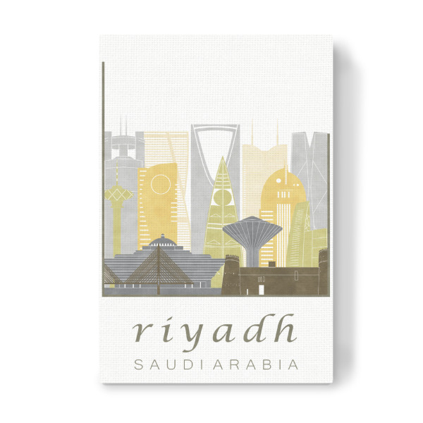 Leinwandbild "Riyadh skyline desert" artboxONE - Städte,Reise,Architektur,Kartografie