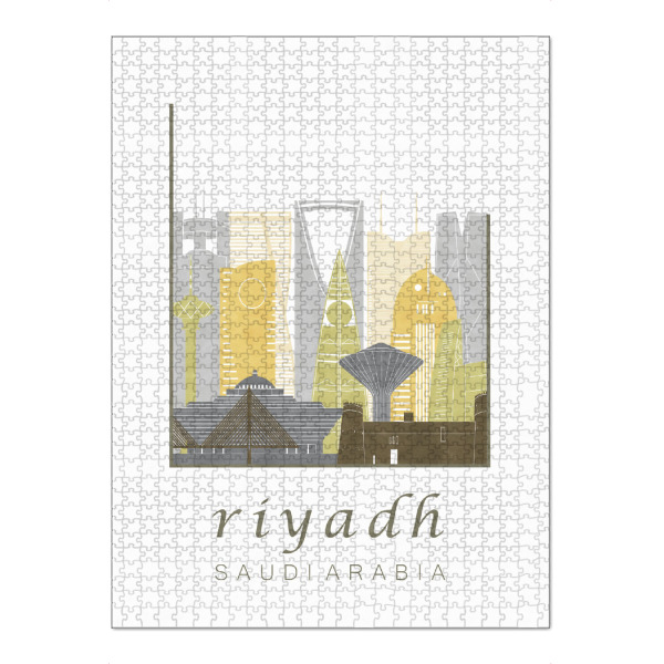 Puzzle Ravensburger "Riyadh skyline desert" artboxONE - Städte,Reise,Architektur,Kartografie