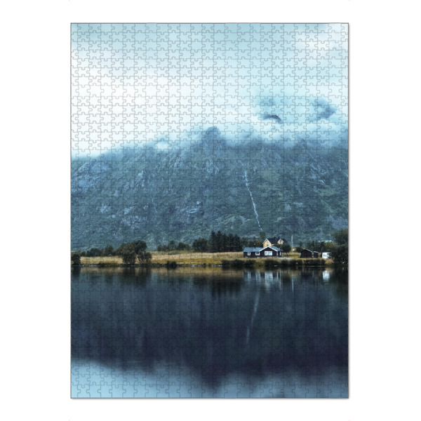 Puzzle Ravensburger "Bergspiegelung auf den Lofoten" artboxONE - Natur,Reise,Reise / Länder