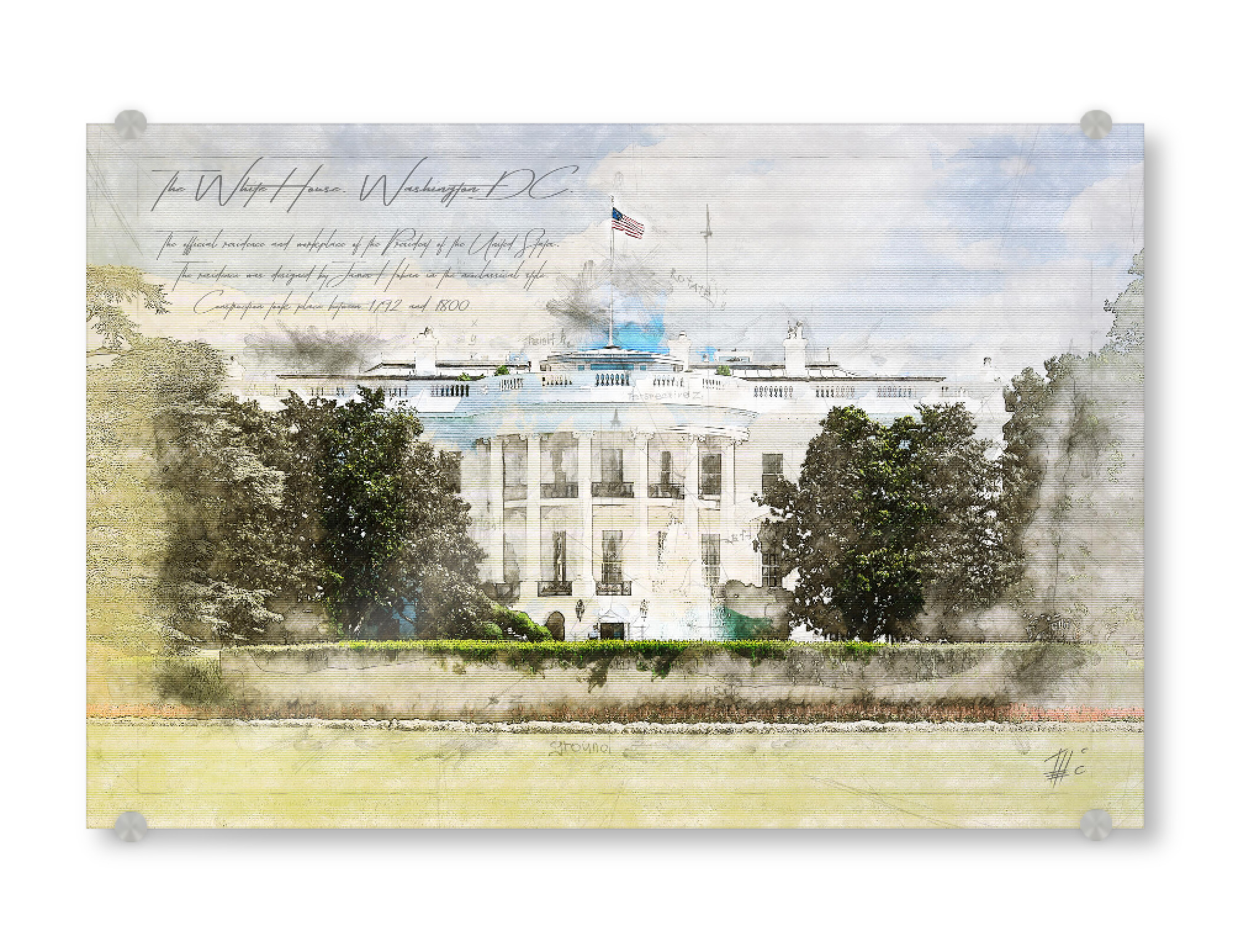 Acrylglasbild "White House, Washington" artboxONE - Reise,Architektur,Städte / Washington