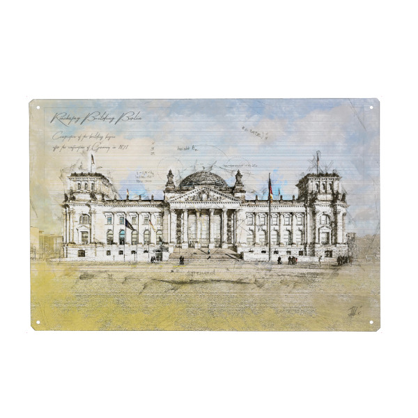 Metall Poster "Reichstag Germany, Berlin" artboxONE - Städte,Städte / Berlin,Architektur