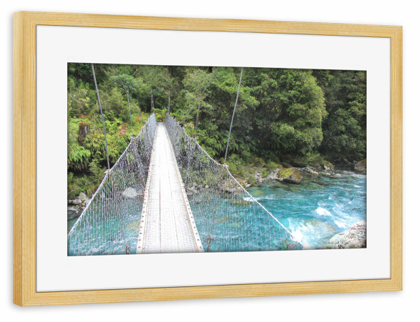 Poster mit Rahmen kiefer "Wage den Weg" artboxONE - Natur,Reise,Reise / Länder