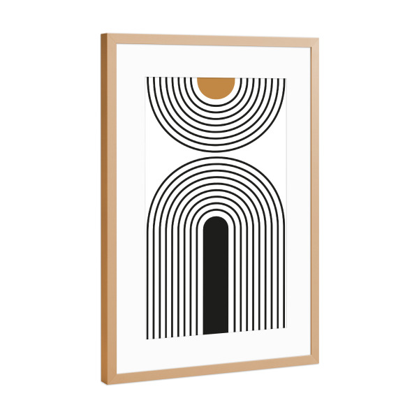 Poster mit Rahmen Kupfer "Mid Century study no.twentyseven" artboxONE - Abstrakt,Geometrie