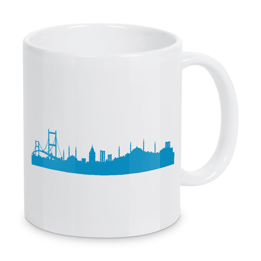 Tasse "ISTANBUL 05 Skyline Print monochrome Teal" artboxONE - Städte,Abstrakt,Architektur,Städte / Istanbul