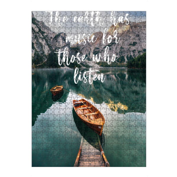 artboxONE Puzzle "Earth has music - Typography" artboxONE - Typografie,Natur,Reise,Musik
