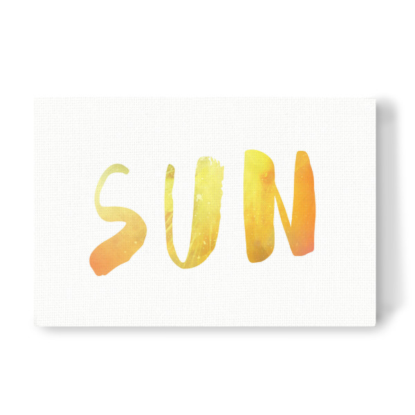 Leinwandbild "Sun watercolored" artboxONE - Typografie,Natur,Abstrakt