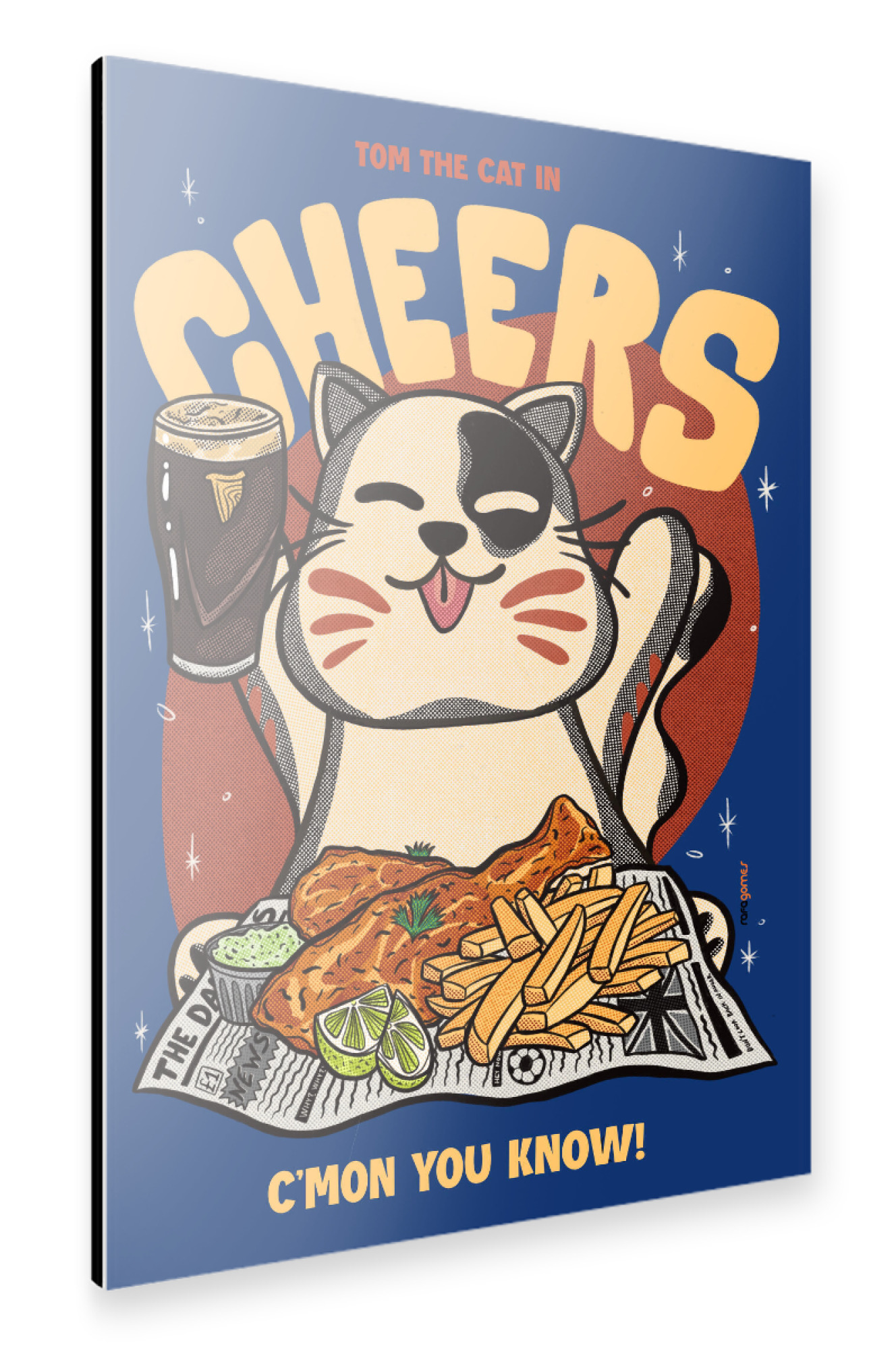Alu-Dibond "Cheers Baby" 30x20 cm artboxONE