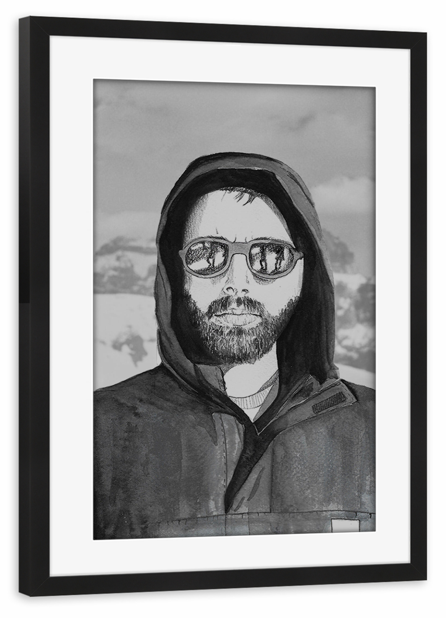 Poster mit Rahmen schwarz "Mountain Life" artboxONE - Reise,Fashion,Sport,Männer