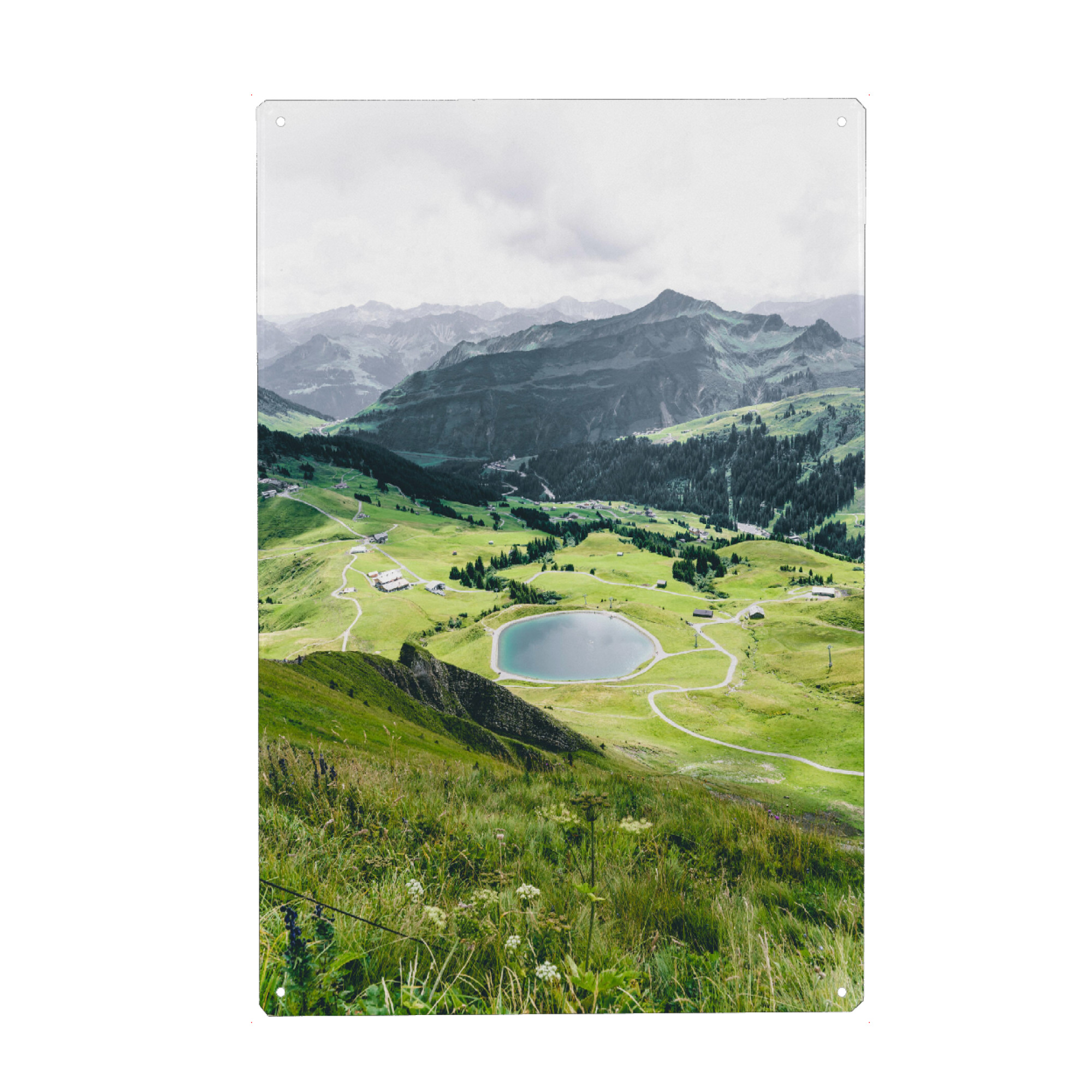Metall Poster "See in den Bergen" artboxONE - Natur,Reise