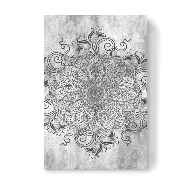 Leinwandbild "Mandala Ashes" artboxONE - Abstrakt - Mandala,Yoga,Boho,Indian,Indie,Arabc,Grey,Nature,Ash