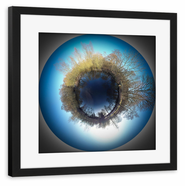 Poster mit Rahmen schwarz "Hamburg-Tonndorf Nordmarkteich" artboxONE - Städte,Städte / Hamburg,Natur,Reise,Reise / Länder