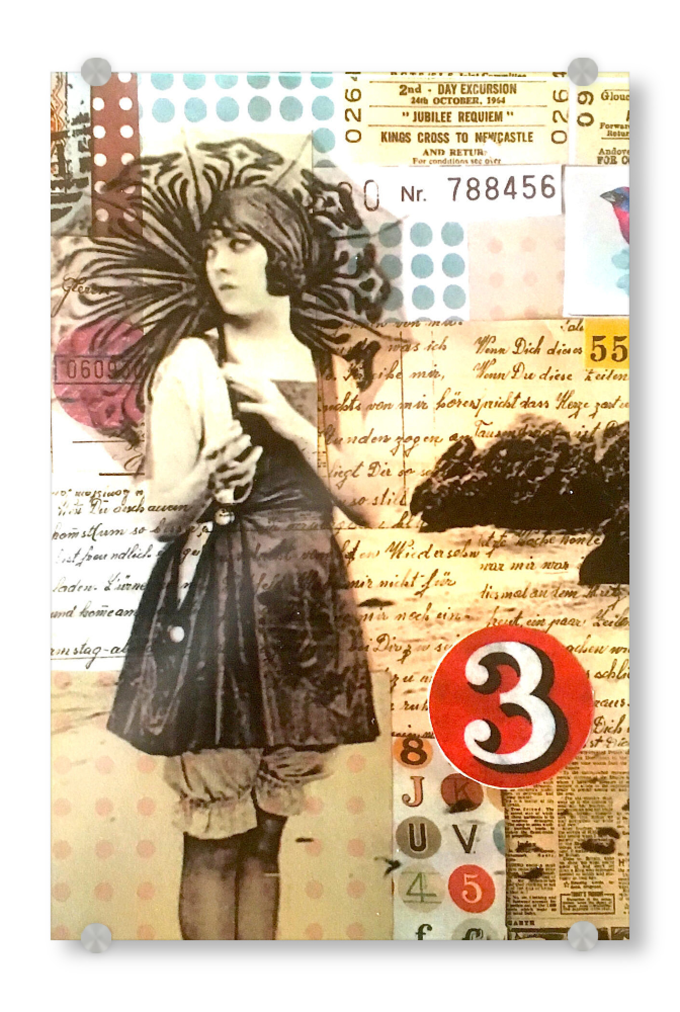 Acrylglasbild "Die Frau mit dem Regenschirm" artboxONE - Natur,Menschen,Liebe,Fashion,Für Mama