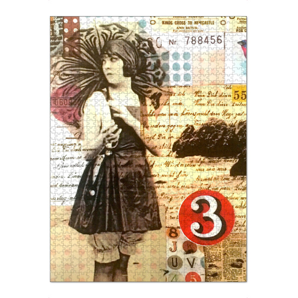 Puzzle Ravensburger "Die Frau mit dem Regenschirm" artboxONE - Natur,Menschen,Liebe,Fashion,Für Mama