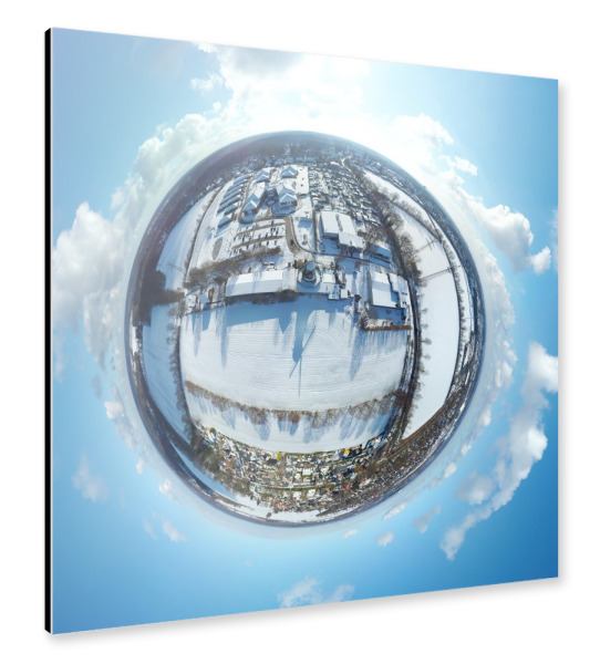 Alu-Dibond "Hannemanns-Mühle Silhouette" 30x30 cm artboxONE