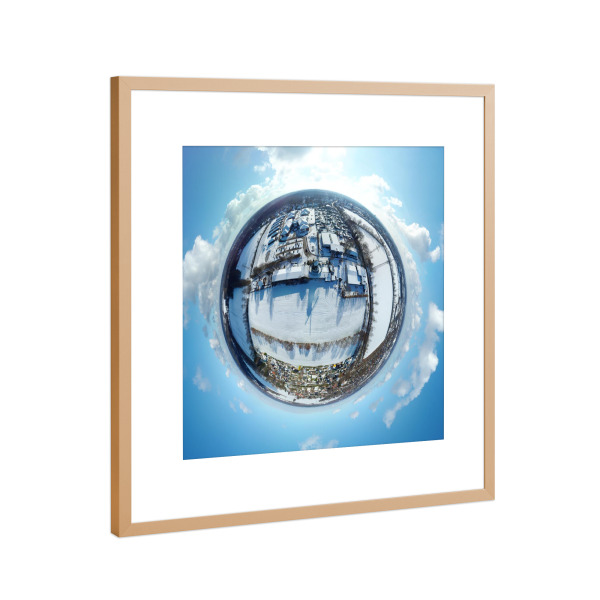 Poster mit Rahmen Kupfer "Hannemanns-Mühle Silhouette" artboxONE - Städte,Natur,Reise,Architektur,Reise / Länder