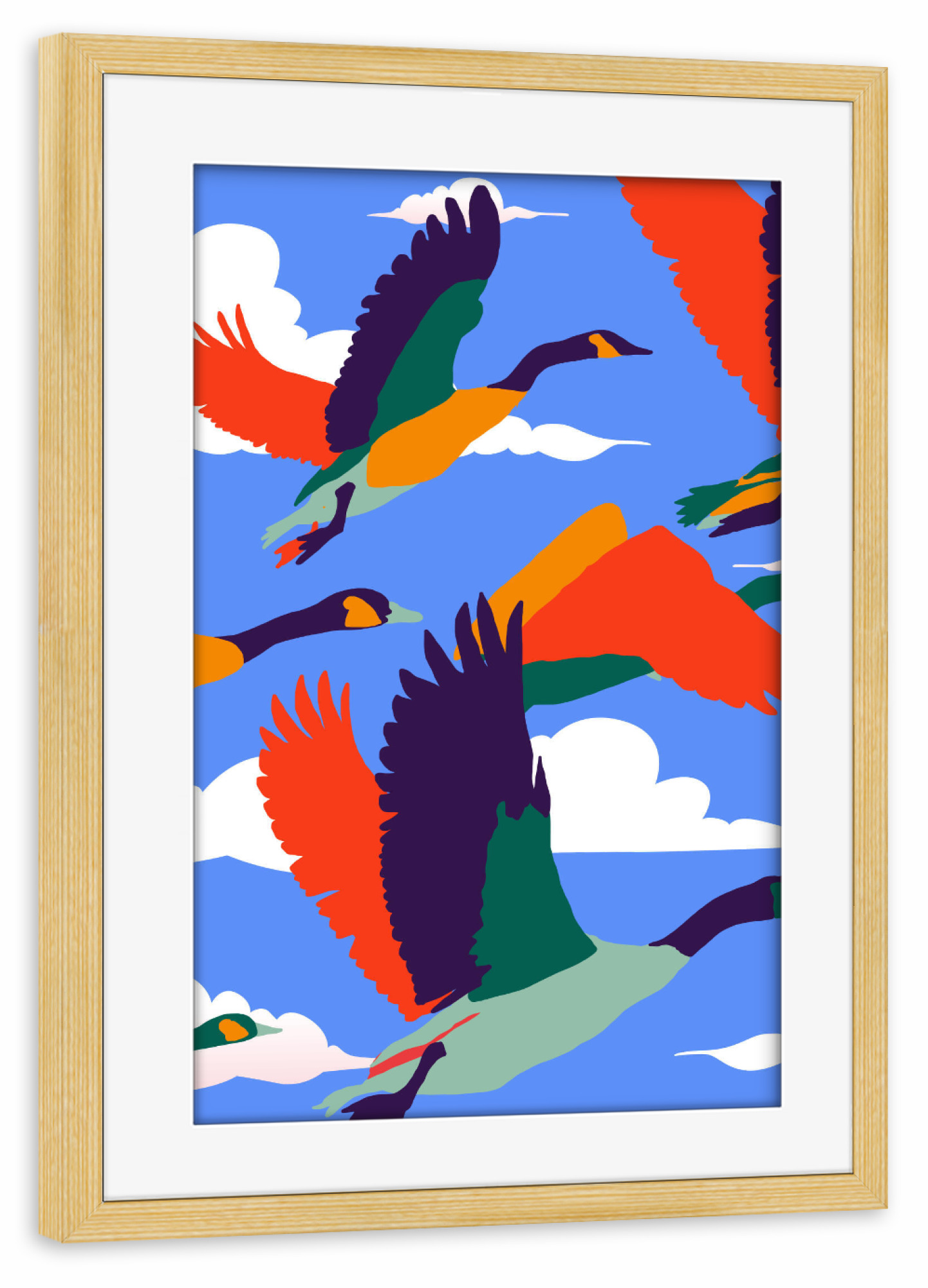 Poster mit Rahmen kiefer "High On Life" artboxONE - Tiere,Abstrakt