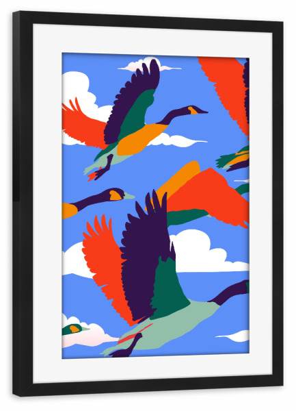 Poster mit Rahmen schwarz "High On Life" artboxONE - Tiere,Abstrakt