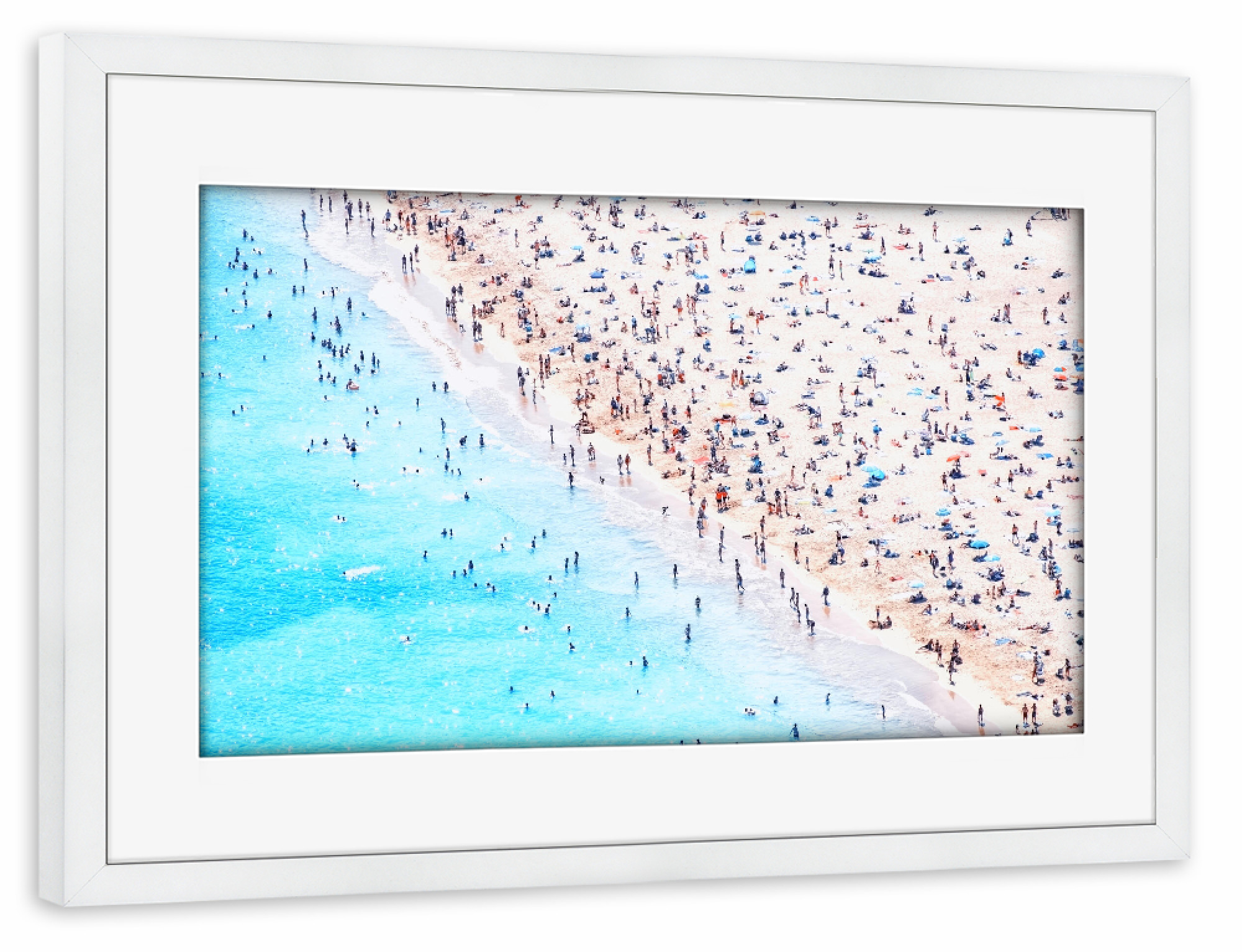 Poster mit Rahmen weiß "The beach" artboxONE - Natur,Reise,Reise / Strand und Meer,Reise / Länder