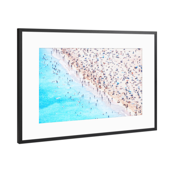 Poster mit Rahmen Schwarz (Metallic) "The beach" artboxONE - Natur,Reise,Reise / Strand und Meer,Reise / Länder