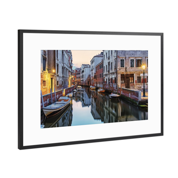 Poster mit Rahmen Schwarz (Metallic) "Trip in Venice" artboxONE - Städte,Reise,Architektur,Städte / Venedig,Reise / Länder