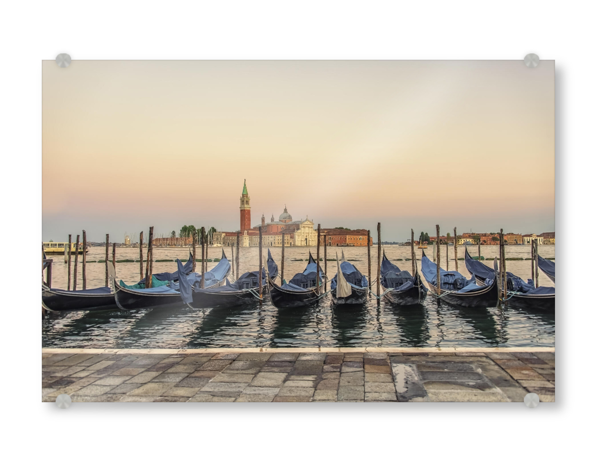 Acrylglasbild "Gondolas in Venice" artboxONE - Städte,Reise,Architektur,Städte / Venedig,Reise / Länder
