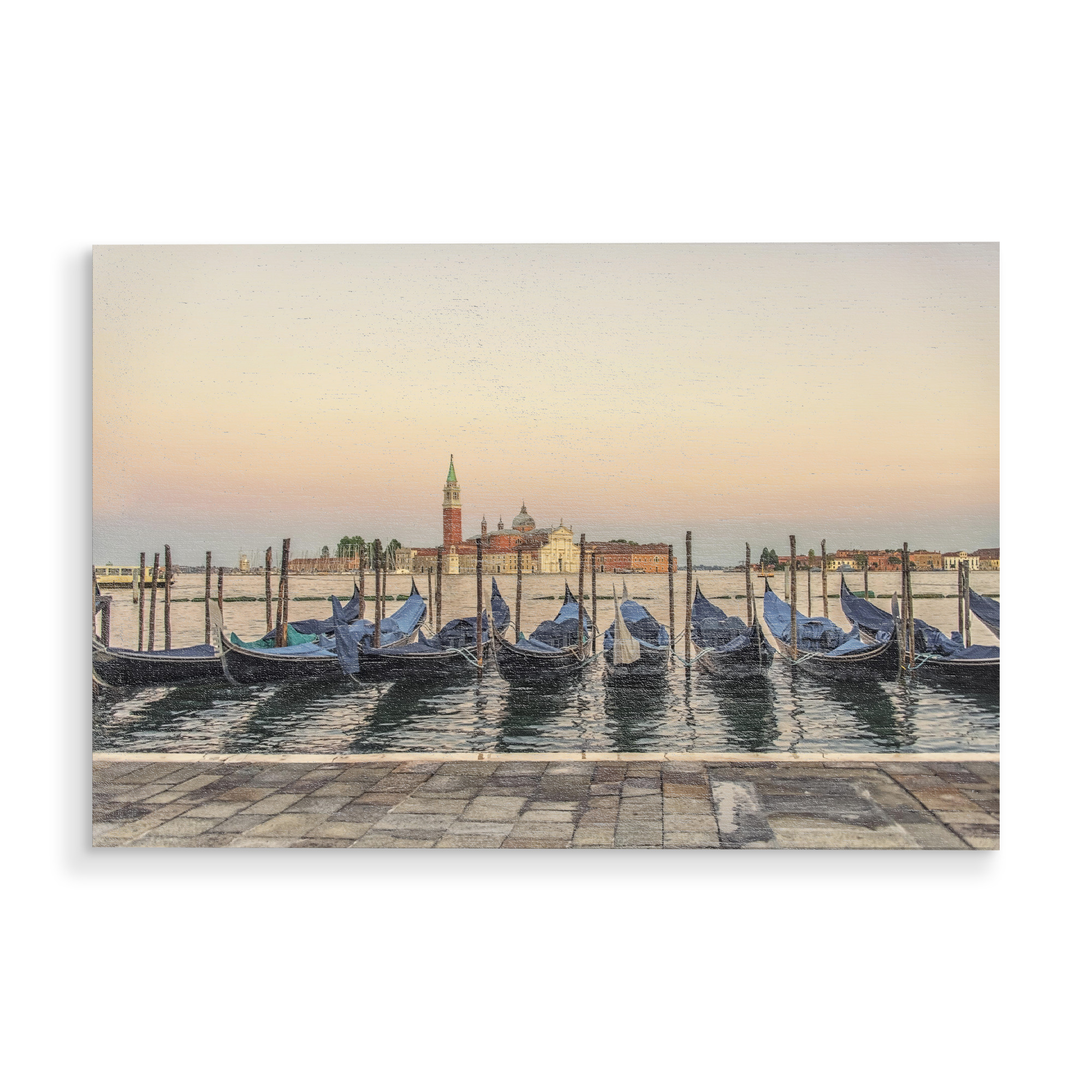 Holzbild "Gondolas in Venice" artboxONE - Städte,Reise,Architektur,Städte / Venedig,Reise / Länder