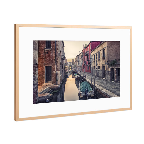 Poster mit Rahmen Kupfer "Street view in Venice" artboxONE - Städte,Reise,Architektur,Städte / Venedig,Reise / Länder