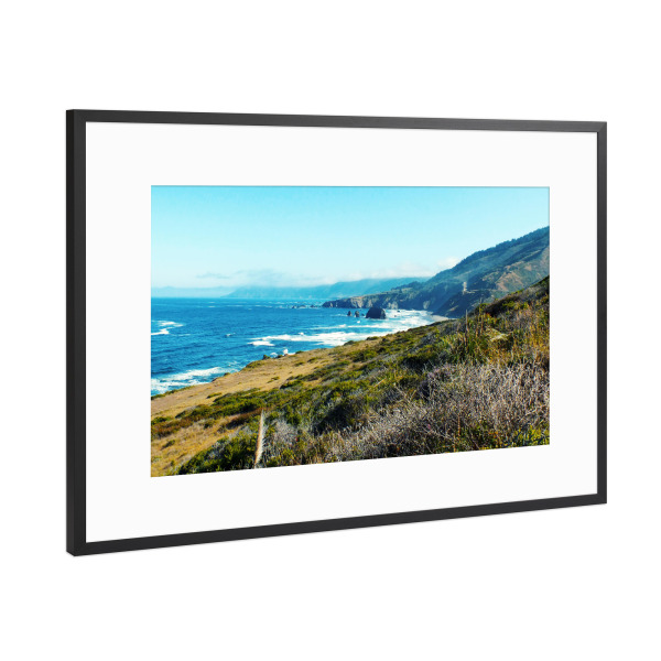 Poster mit Rahmen Schwarz (Metallic) "North Californian Pacific Coast" artboxONE - Natur,Reise,Reise / Strand und Meer,Reise / Länder