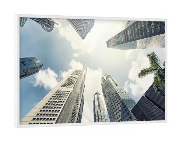 Poster mit weißem Rahmen "Business district" artboxONE - Städte,Reise,Architektur,Reise / Asien,Städte / Singapur