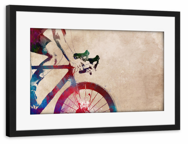Poster mit Rahmen schwarz "My bike" artboxONE - Sport,Sport / Motivation