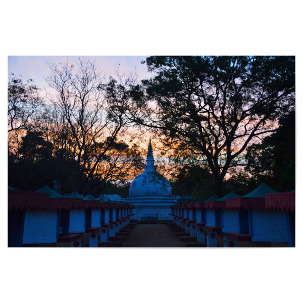 Poster 30x20 cm "Buddhist Temple at Sunset" artboxONE - Natur,Architektur,Reise / Asien