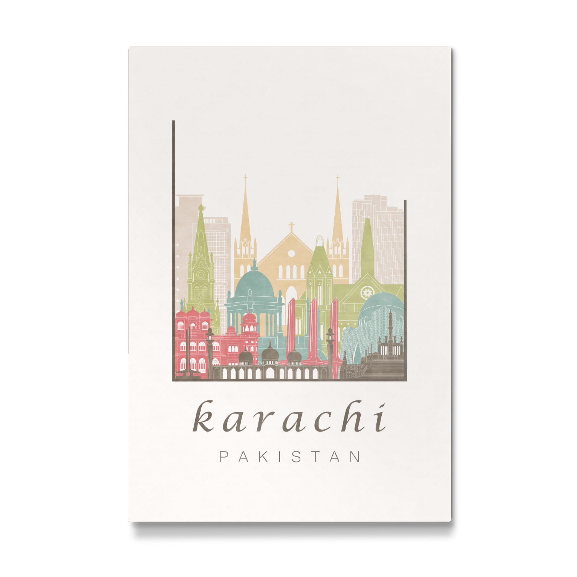Galerie-Print "Karachi skyline pastel" 30x20 cm artboxONE
