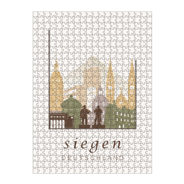artboxONE Puzzle "Siegen skyline rustic" artboxONE - Städte,Reise,Architektur,Kartografie