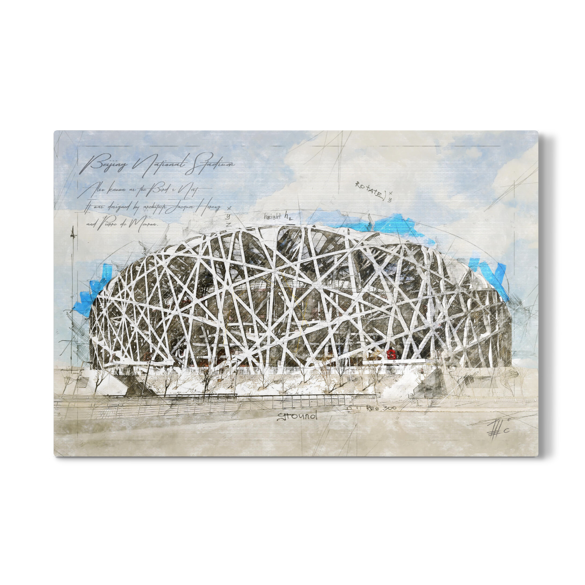Galerie-Print "National Stadium, Beijing" 75x50 cm artboxONE