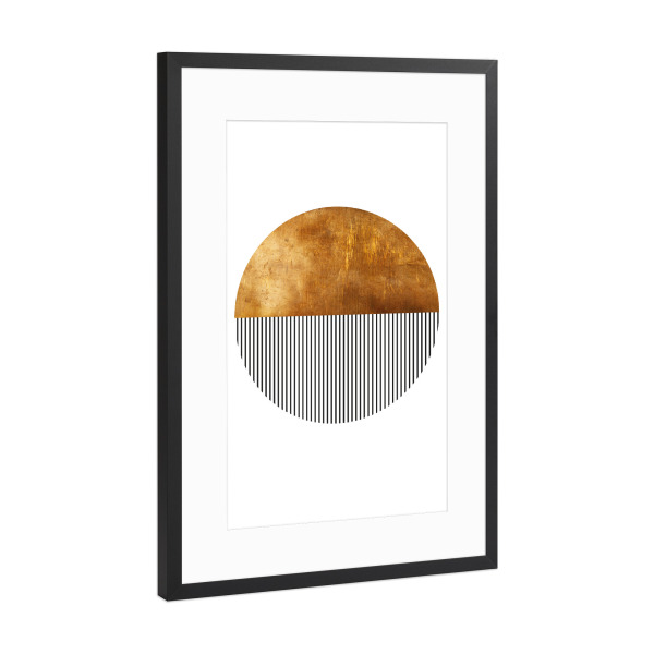 Poster mit Rahmen Schwarz (Metallic) "Mid Century study no.twenty" artboxONE - Abstrakt,Geometrie