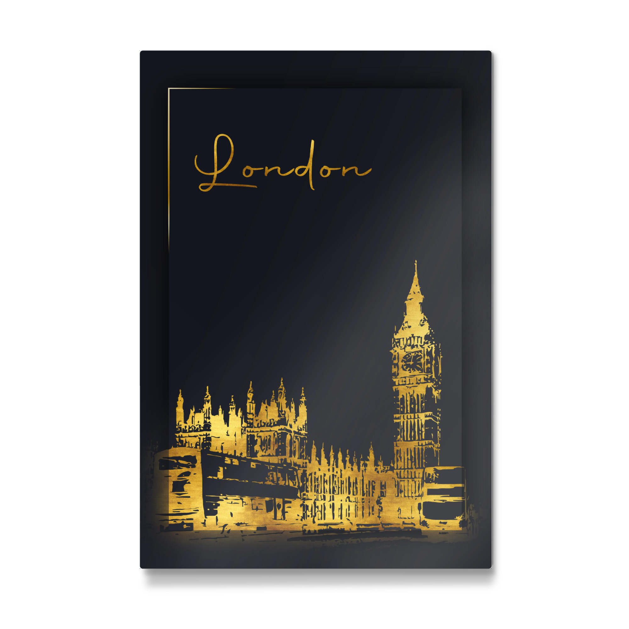 Galerie-Print "London in Gold Big Ben" 75x50 cm artboxONE