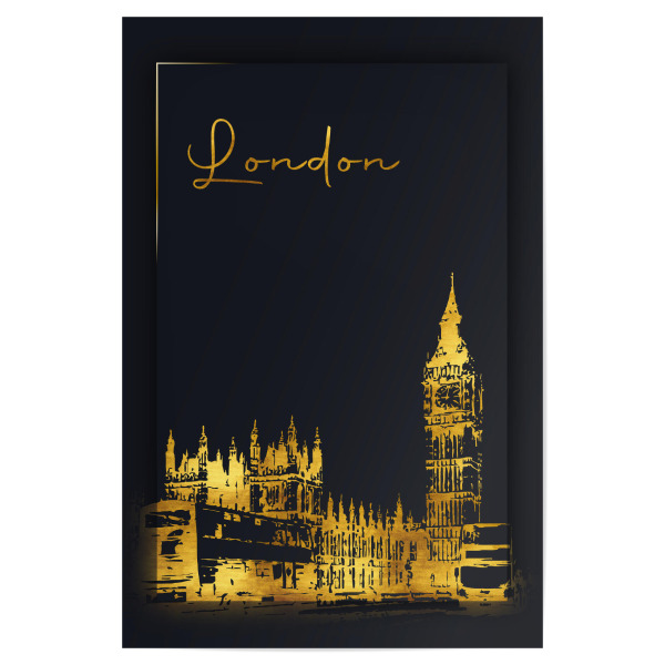 Poster "London in Gold Big Ben" artboxONE - Städte,Städte / London,Architektur