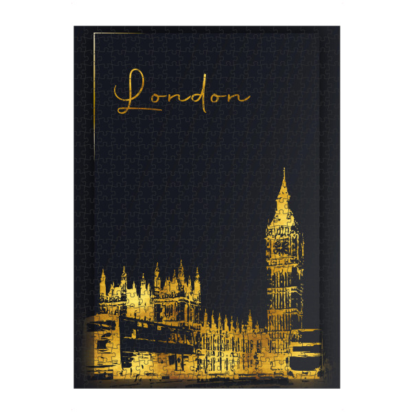 Puzzle Ravensburger "London in Gold Big Ben" artboxONE - Städte,Städte / London,Architektur