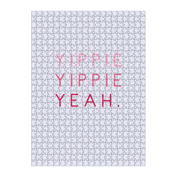 artboxONE Puzzle "Yippie Yippie Yeah - bunt" artboxONE - Typografie,Abstrakt,Festivals,Lustig