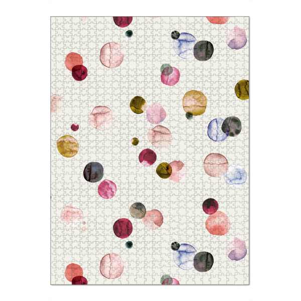 Puzzle Ravensburger "Watercolor Minimal Dots Red" artboxONE - Abstrakt,Geometrie,Galaxy
