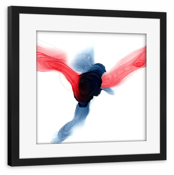 Poster mit Rahmen schwarz "Vogel Bunt" artboxONE - Abstrakt