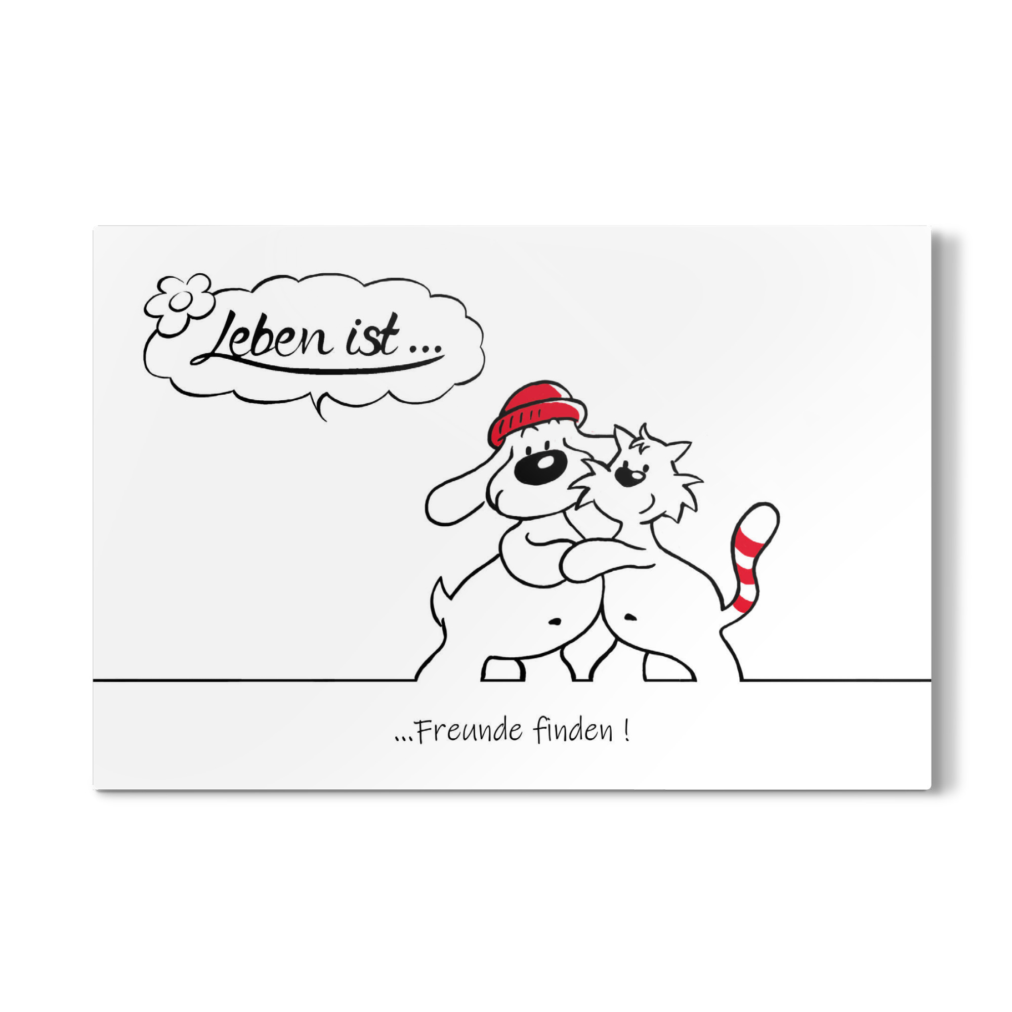 Galerie-Print "Leben ist... Freunde finden" 30x20 cm artboxONE